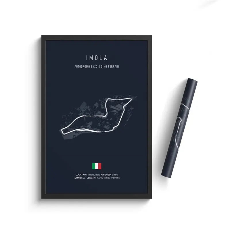 Most Iconic Motorsport Circuits Canvas Poster - Dark