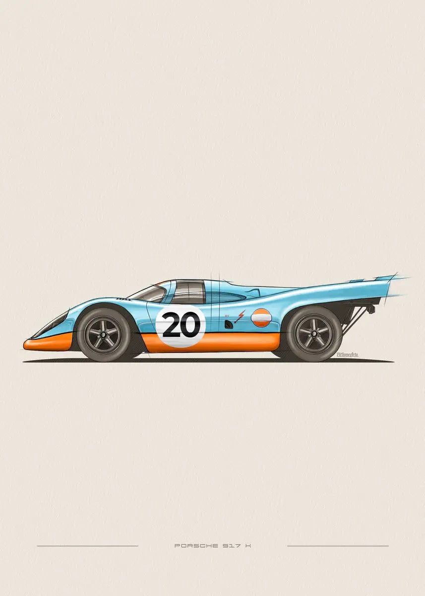 Retro Motorsport Canvas Poster