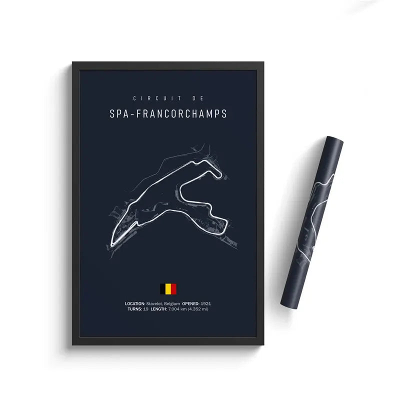 Most Iconic Motorsport Circuits Canvas Poster - Dark