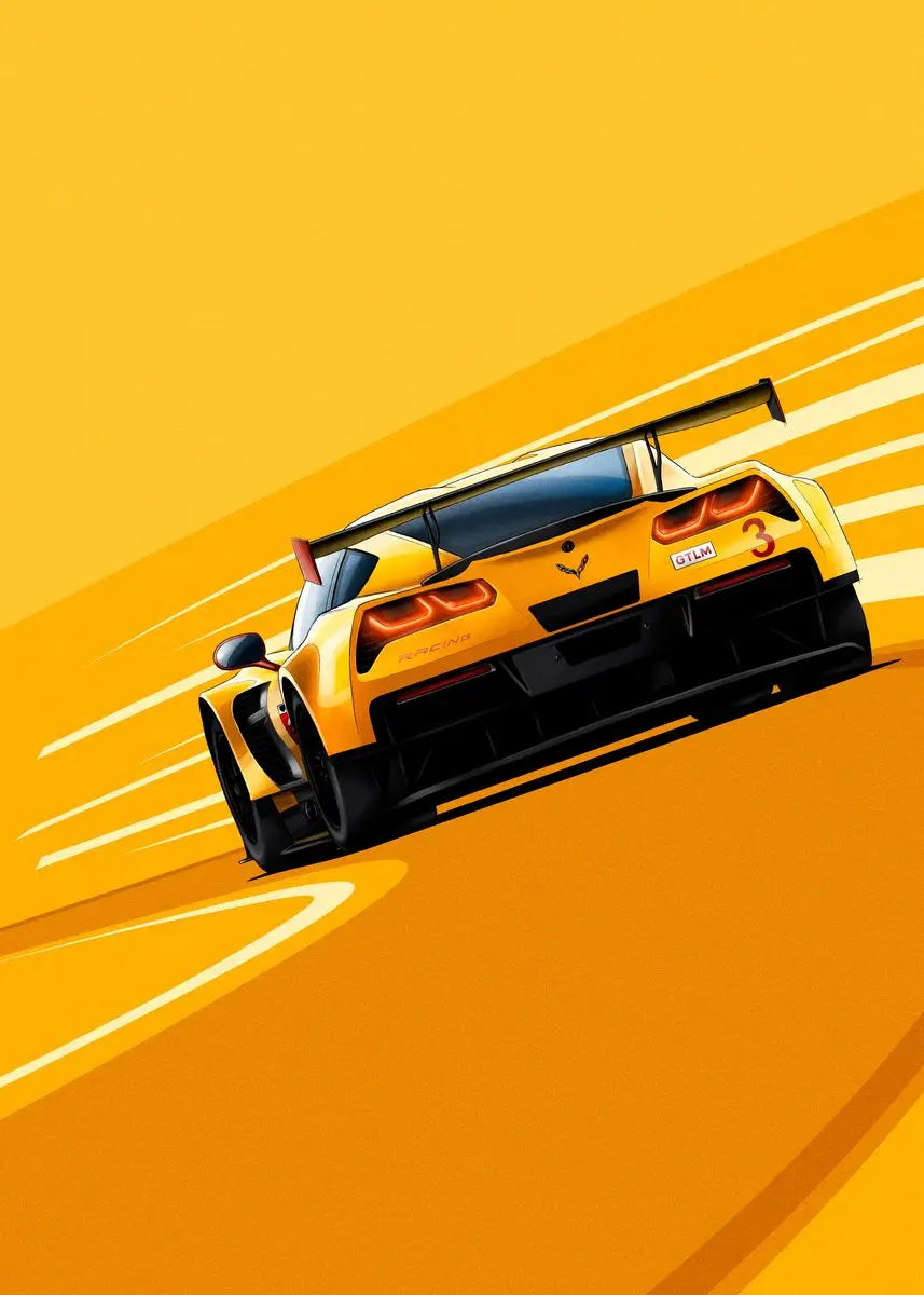 Retro Motorsport Canvas Poster