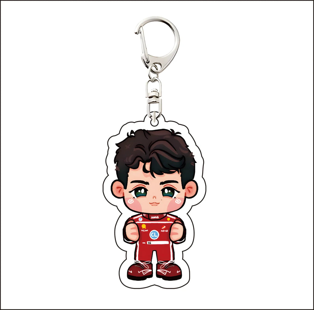 Formula 1 drivers key chain anime style