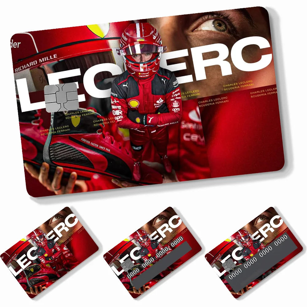 Credit Card Skins Stickers 4pcs Leclerc and Sainz