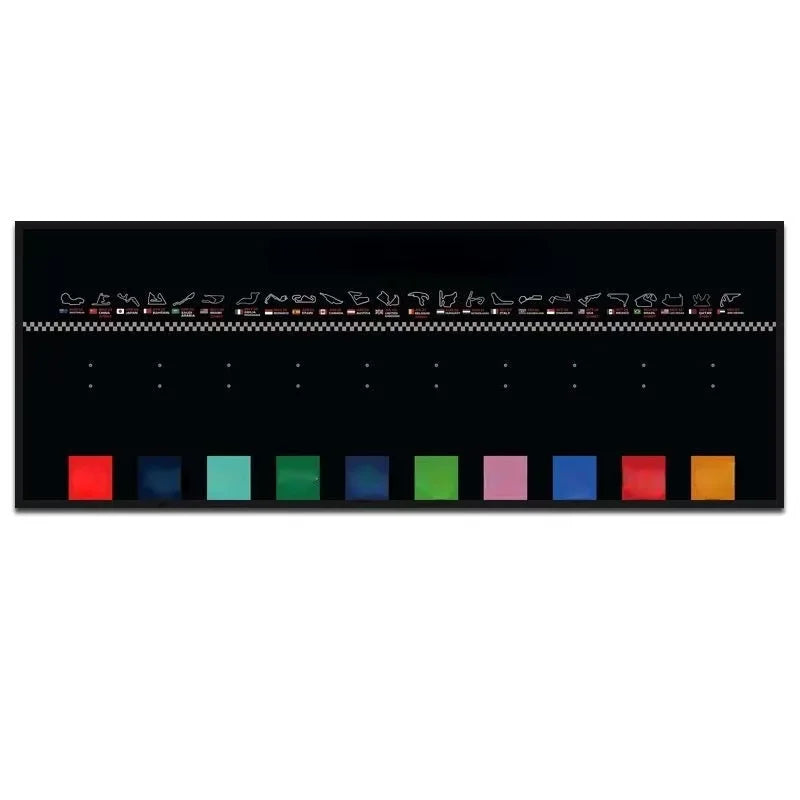 Wallboard Display For Speed Champions Lego F1 Models with LED Backlights