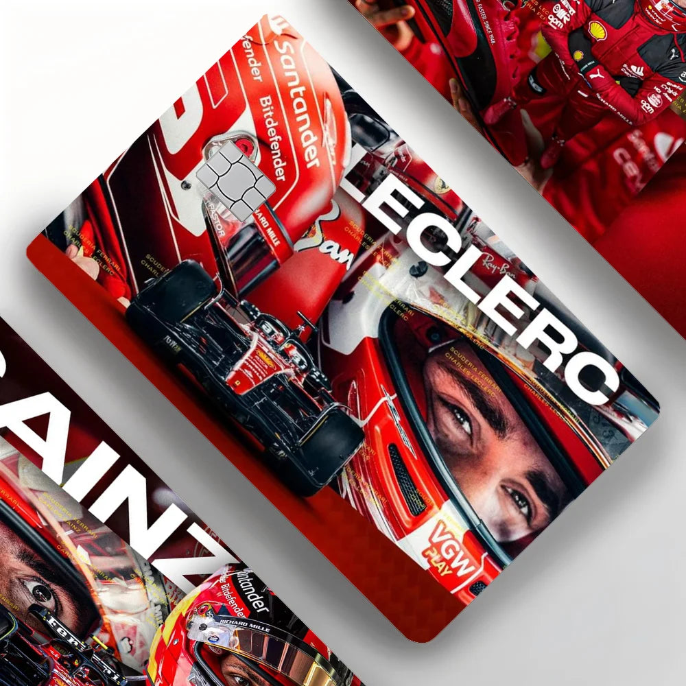 Credit Card Skins Stickers 4pcs Leclerc and Sainz