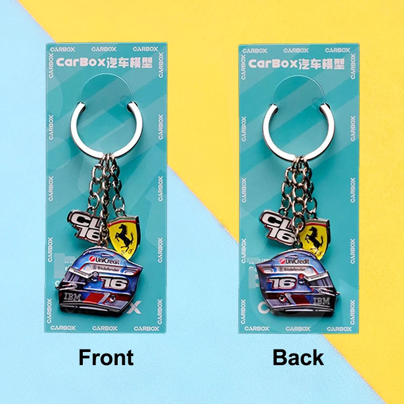 Ferrari F1 Helmet Keychain Hamilton and Leclerc