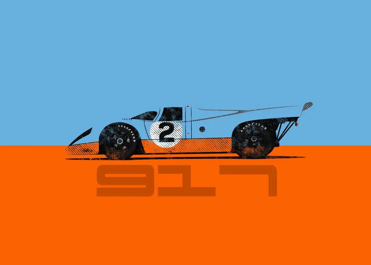 Retro Motorsport Canvas Poster