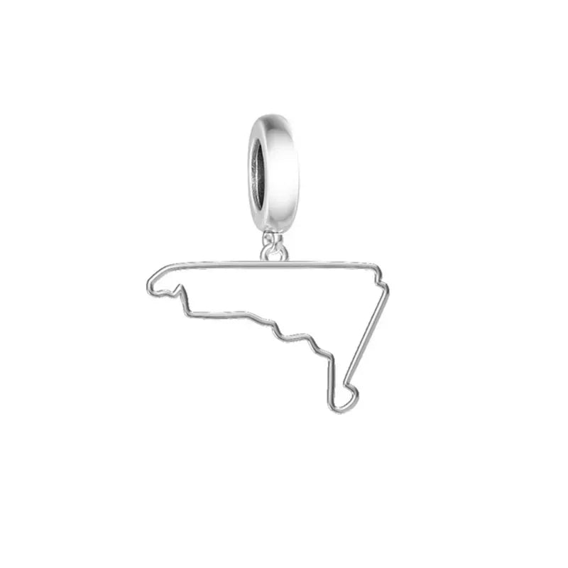 Racing Bracelet Charm 925 Silver, various styles