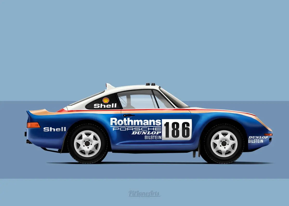 Retro Motorsport Canvas Poster