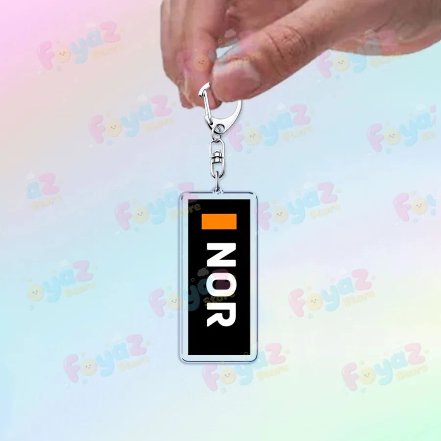 F1 Racing Drivers Name Keychain