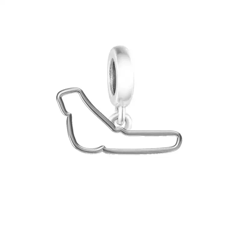 Racing Bracelet Charm 925 Silver, various styles