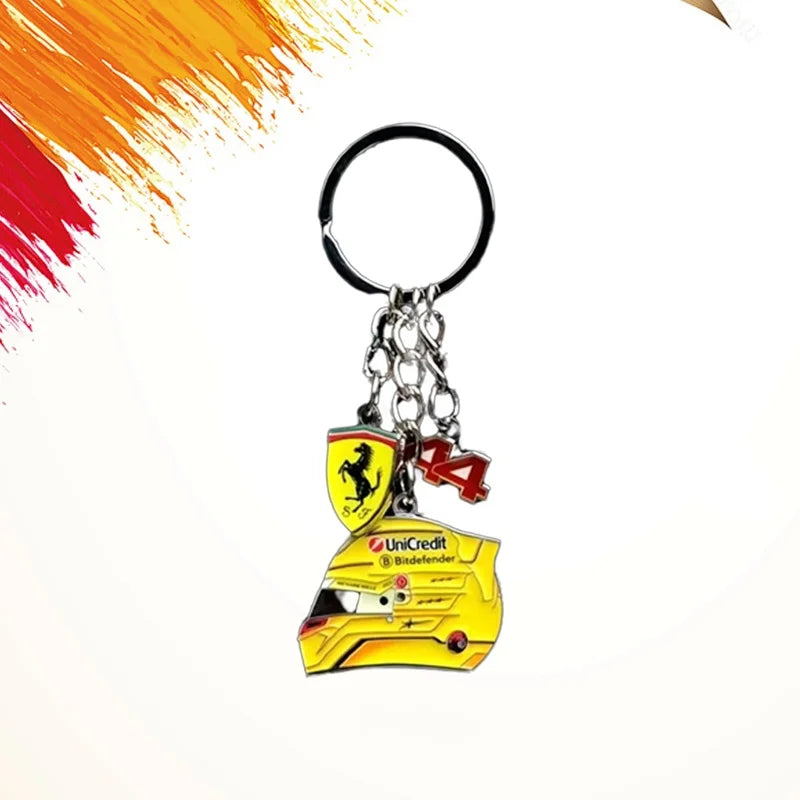 Ferrari F1 Helmet Keychain Hamilton and Leclerc