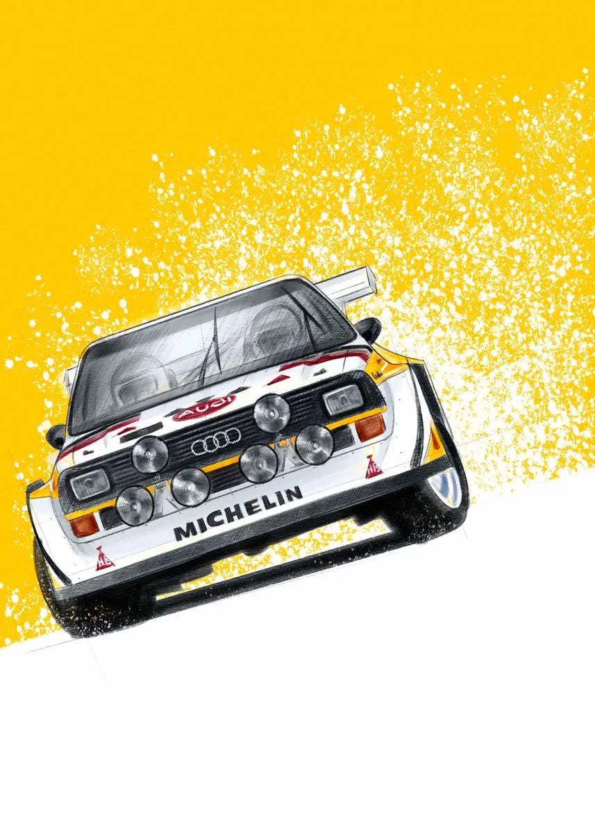 Retro Motorsport Canvas Poster