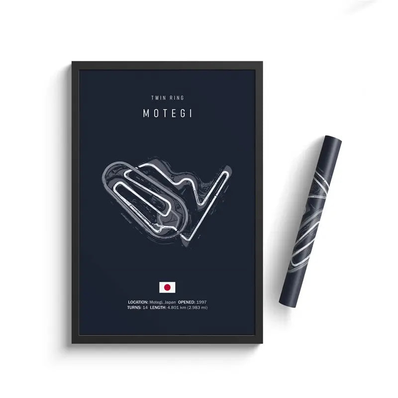 Most Iconic Motorsport Circuits Canvas Poster - Dark