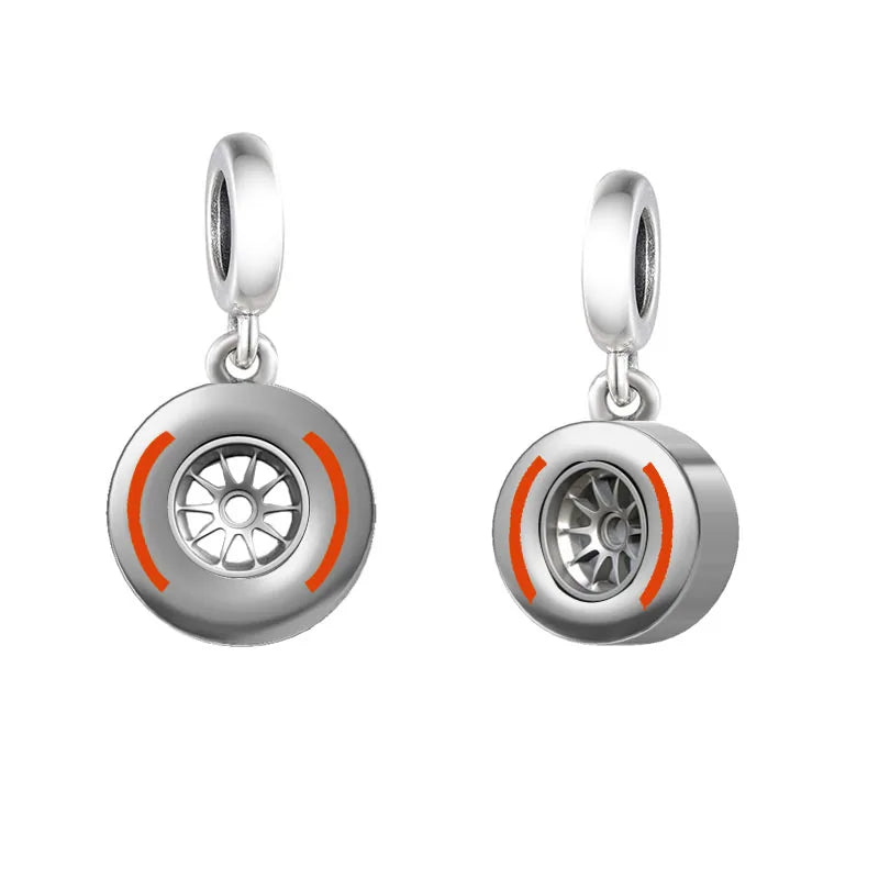 Racing Bracelet Charm 925 Silver, various styles