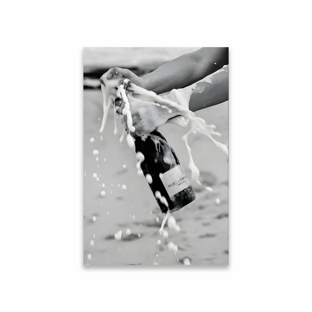 Black and White F1 Canvas Poster