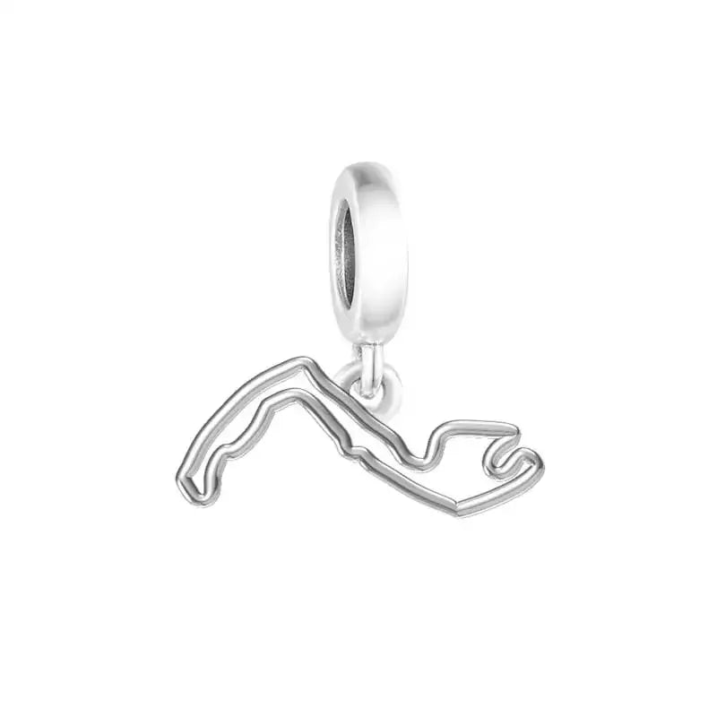 Racing Bracelet Charm 925 Silver, various styles