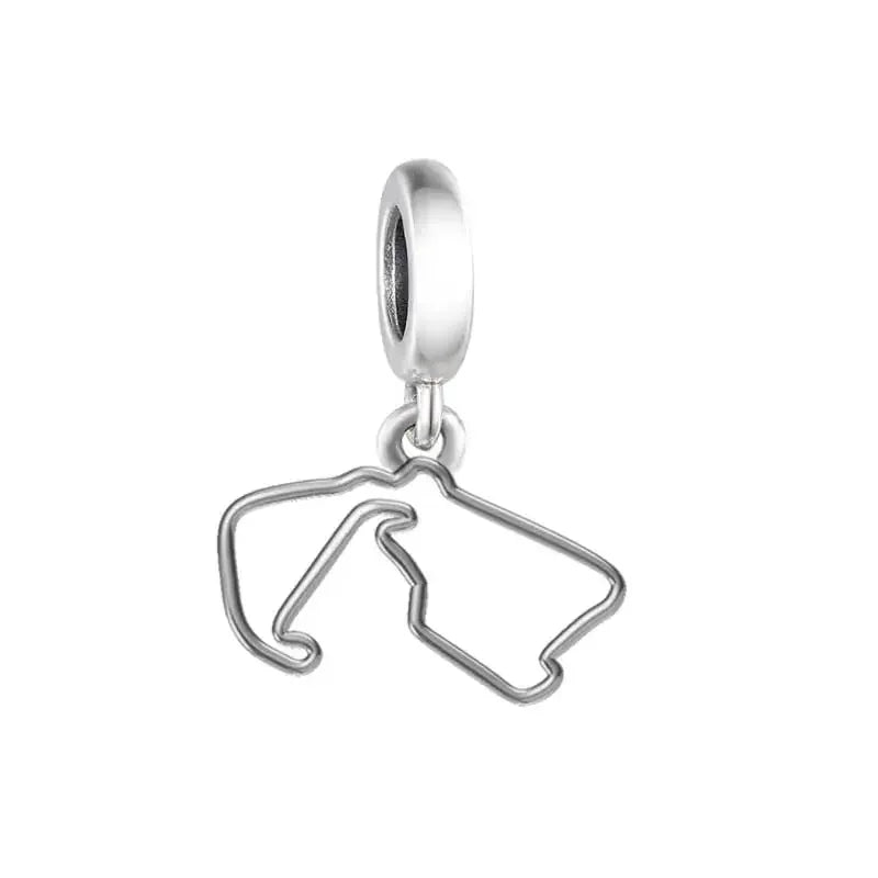 Racing Bracelet Charm 925 Silver, various styles