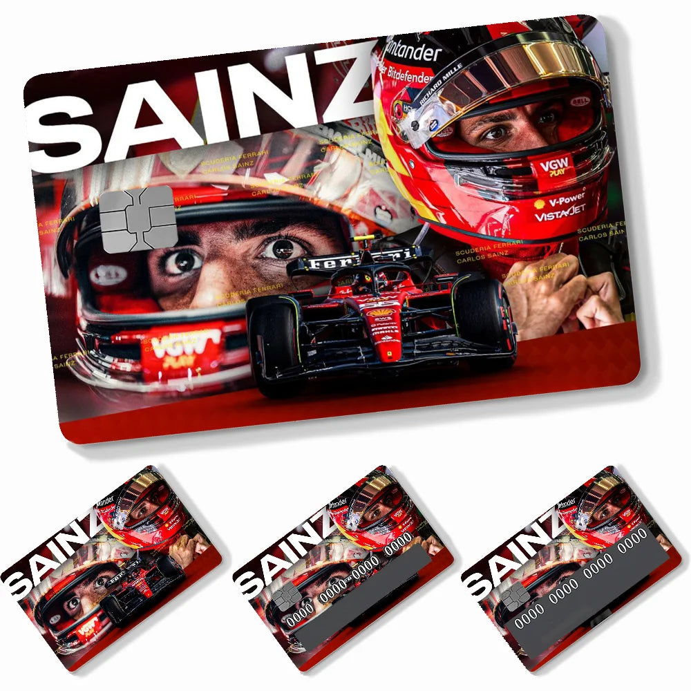 Credit Card Skins Stickers 4pcs Leclerc and Sainz